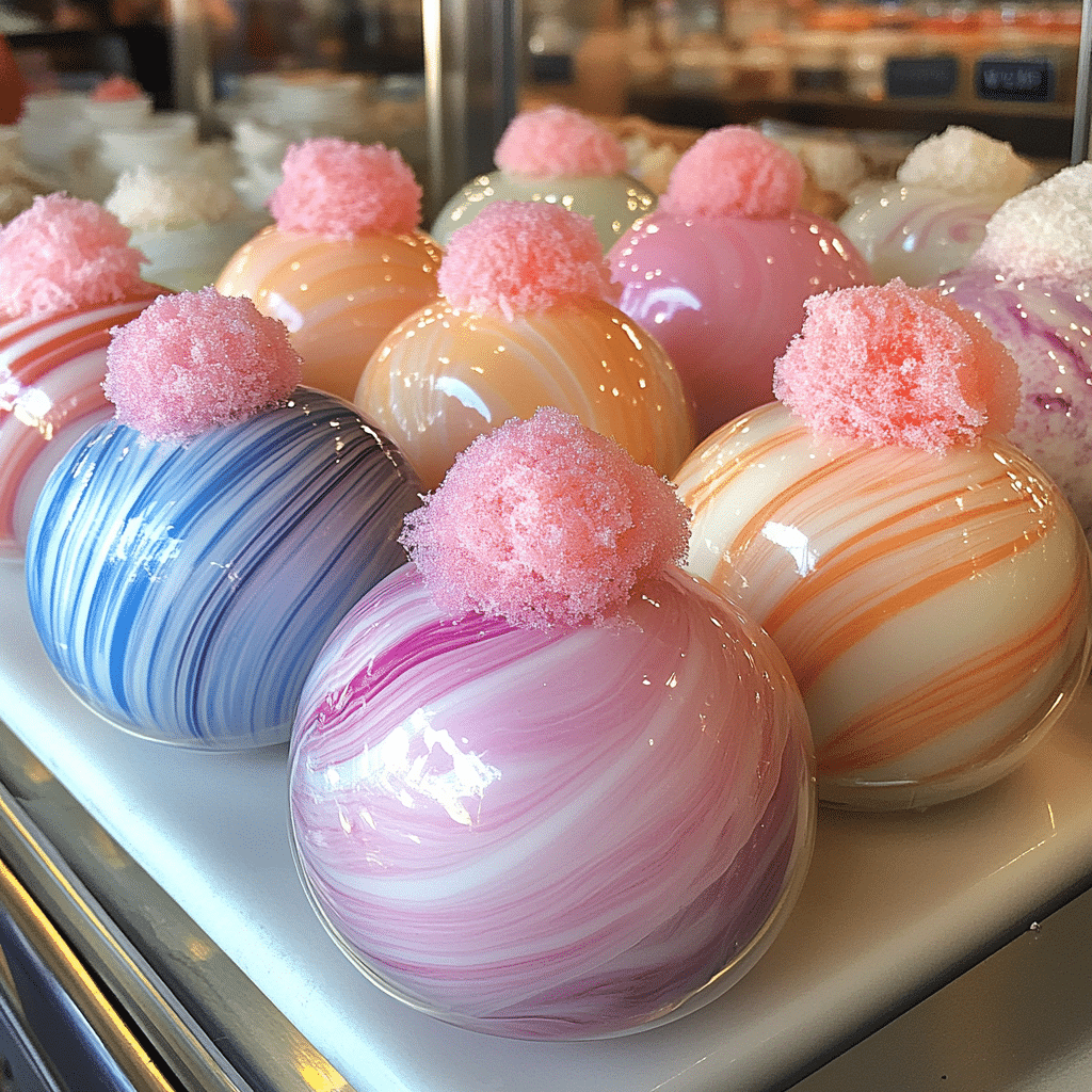 Cotton Candy Vodka Swirl Spheres picture